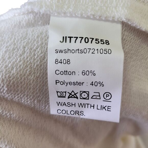 Women Drawstring High Waist Athletic Workout Track Shorts With Pockets White XS - Picture 5 of 7